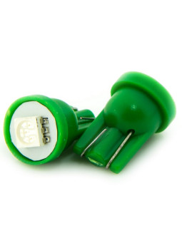 Автолампа LED T10 W5W 1SMD 5050 12V зелена (габарит/номер/салон)