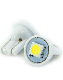 Автолампа LED T10 W5W 1SMD 5050 12V жовта (габарит/номер/салон)