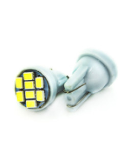 Автолампа LED T10 W5W 8SMD 3020 12V біла (габарит/підсвітка номера/салон) Автолампа LED T10 W5W 8SMD 3020 12V біла (габарит/підсвітка номера/салон)