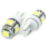 Автолампа LED T10 W5W 5SMD 5050 12V біла (габарит/номер/салон)