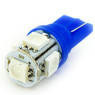 Автолампа LED T10 W5W 5SMD 5050 12V синя (габарит/номер/салон)