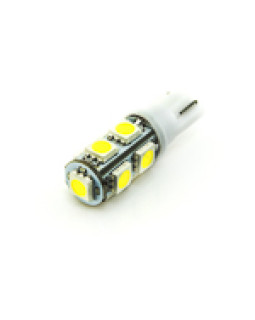 Автолампа LED T10 W5W 9SMD 5050 12V біла (габарит/номер/салон) Автолампа LED T10 W5W 9SMD 5050 12V біла (габарит/номер/салон)
