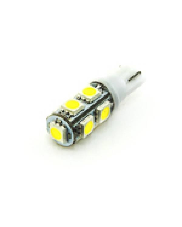 Автолампа LED T10 W5W 9SMD 5050 12V біла (габарит/номер/салон)