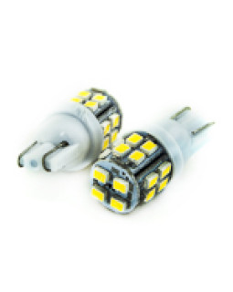 Автолампа LED T10 W5W 20SMD 3020 12V біла (габарит/номер/салон)