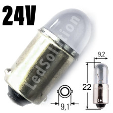 Автомобільна лампа підсвітки габаритів 24V T4W (BA9s) 2smd 2835 Osram куля 28Lm ЖОВТИЙ Автомобільна лампа підсвітки габаритів 24V T4W (BA9s) 2smd 2835 Osram куля 28Lm ЖОВТИЙ