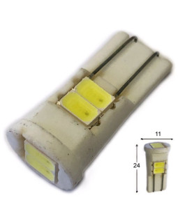 Автолампа LED T10 W5W 6SMD 5630 12V біла (габарит/номер/салон) Автолампа LED T10 W5W 6SMD 5630 12V біла (габарит/номер/салон)