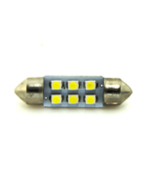 Автомобільна лампа підсвітки салону, номера 12V AC (C5W) 6SMD 3528 36мм 40Lm БІЛИЙ Автомобільна лампа підсвітки салону, номера 12V AC (C5W) 6SMD 3528 36мм 40Lm БІЛИЙ