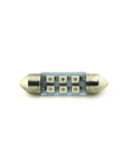 Автомобільна лампа підсвітки салону, номерного знака 12V AC (C5W) 6SMD 3528 36мм ЧЕРВОНИЙ