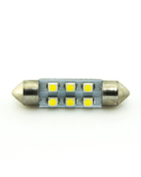 Автомобільна лампа підсвітки салону, номера 12V AC (C5W) 6SMD 3528 39мм 40Lm БІЛИЙ Автомобільна лампа підсвітки салону, номера 12V AC (C5W) 6SMD 3528 39мм 40Lm БІЛИЙ