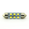 Автомобільна лампа підсвітки салону, номера  12V AC (C5W) 6SMD 3528 39мм 40Lm БІЛИЙ