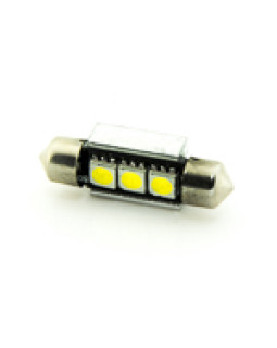 Автомобільна лампа підсвітки салону, номера 12V AC (C5W) 3SMD 5050 36мм обманка 45Lm БІЛИЙ