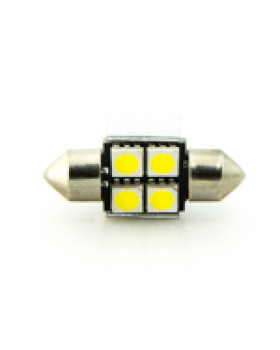 Автомобільна лампа підсвітки салону, номера 12V AC (C5W) 4SMD 5050 31мм обманка 56Lm БІЛИЙ Автомобільна лампа підсвітки салону, номера 12V AC (C5W) 4SMD 5050 31мм обманка 56Lm БІЛИЙ