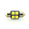 Автомобільна лампа підсвітки салону, номера 12V AC (C5W) 4SMD 5050 31мм обманка 56Lm БІЛИЙ