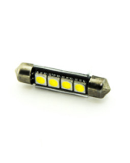 Автомобільна лампа підсвітки салону, номера 12V AC (C5W) 4SMD 5050 42мм обманка 56Lm БІЛИЙ