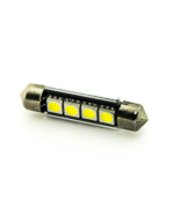 Автомобільна лампа підсвітки салону, номера 12V AC (C5W) 4SMD 5050 42мм обманка 56Lm БІЛИЙ Автомобільна лампа підсвітки салону, номера 12V AC (C5W) 4SMD 5050 42мм обманка 56Lm БІЛИЙ