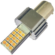 Світлодіодна автолампа 12V 1156 30SMD 3030 ОБМАНКА (зі зміщенням) ЖОВТИЙ