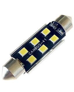 Автомобільна лампа підсвічування салону, номера 12V AC (C5W) 6SMD 2835 42мм обманка 540Lm БІЛИЙ