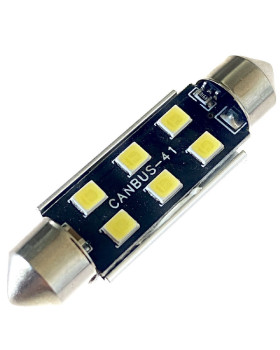 Автомобільна лампа підсвічування салону, номера 12V AC (C5W) 6SMD 2835 42мм обманка 540Lm БІЛИЙ Автомобільна лампа підсвічування салону, номера 12V AC (C5W) 6SMD 2835 42мм обманка 540Lm БІЛИЙ