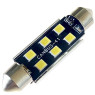 Автомобільна лампа підсвічування салону, номера 12V AC (C5W) 6SMD 2835 42мм обманка 540Lm БІЛИЙ