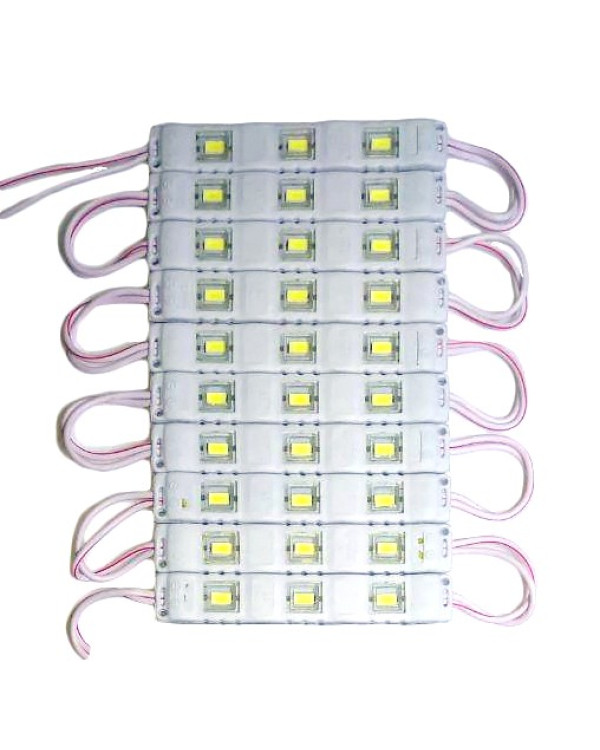 Світлодіодний модуль 3SMD 5630, 24V, білий, пластиковий корпус Світлодіодний модуль 3SMD 5630, 24V, білий, пластиковий корпус