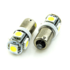 Автомобільна лампа підсвітки габаритів 12V T4W (BA9s) 5SMD 5050 50Lm БІЛИЙ
