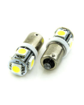 Автомобільна лампа підсвітки габаритів 12V T4W (BA9s) 5SMD 5050 50Lm БІЛИЙ Автомобільна лампа підсвітки габаритів 12V T4W (BA9s) 5SMD 5050 50Lm БІЛИЙ