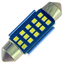 Автомобільна лампа підсвітки салону, номера 12V AC (C5W) 15SMD 2016 36мм обманка БІЛИЙ Автомобільна лампа підсвітки салону, номера 12V AC (C5W) 15SMD 2016 36мм обманка БІЛИЙ
