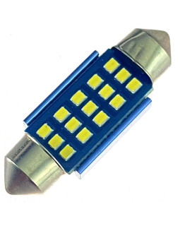 Автомобільна лампа підсвітки салону, номера 12V AC (C5W) 15SMD 2016 36мм обманка БІЛИЙ