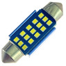 Автомобільна лампа підсвітки салону, номера 12V AC (C5W) 15SMD 2016 36мм обманка БІЛИЙ