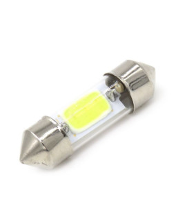 Автомобільна лампа підсвітки салону, номера 12V АС (C5W) COB скло 31mm 50Lm БІЛИЙ