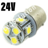 Світлодіодна автолампа P21W BA15s 24V 1156 8SMD 5050 110Lm БІЛИЙ