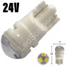 Автолампа LED T10 W5W 3SMD 2835 24V біла (габарит/номер/салон)