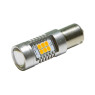 Світлодіодна автолампа PY21W BAU15s 12V 1156 21SMD 2835 (зі зміщенням) ЖОВТИЙ