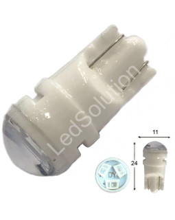 Автолампа LED T10 W5W 3SMD 2835 12V зелена (габарит/номер/салон)
