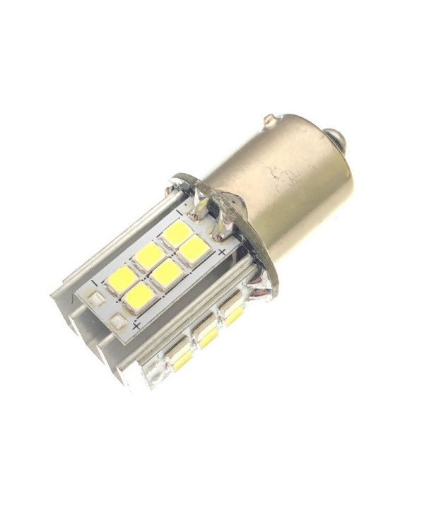 Світлодіодна автолампа P21W BA15s 12V 1156 24SMD 2835 + драйвер 600Lm БІЛИЙ Світлодіодна автолампа P21W BA15s 12V 1156 24SMD 2835 + драйвер 600Lm БІЛИЙ