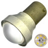 Світлодіодна автолампа P21W BA15s 12-24V 1156 6SMD 3030 3W драйвер лінза UA 700Lm БІЛИЙ