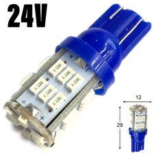 Автолампа LED T10 W5W 30SMD 3014 24V синя (габарит/номер/салон) Автолампа LED T10 W5W 30SMD 3014 24V синя (габарит/номер/салон)