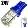 Автолампа LED T10 W5W 30SMD 3014 24V синя (габарит/номер/салон)
