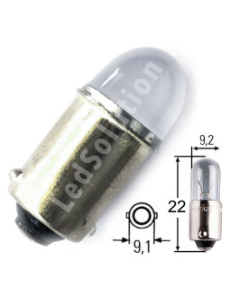 Автомобільна лампа підсвітки габаритів 12V T4W (BA9s) 2smd 2835 куля 100Lm БІЛИЙ