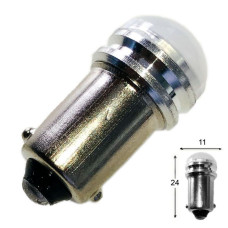 Світлодіодна лампа T4W (BA9s) 12V 3SMD 2835 mini, синя Світлодіодна лампа T4W (BA9s) 12V 3SMD 2835 mini, синя