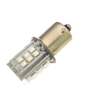 Світлодіодна автолампа P21W BA15s 12V 1156 24SMD 2835 + драйвер Червоний Світлодіодна автолампа P21W BA15s 12V 1156 24SMD 2835 + драйвер Червоний