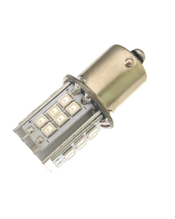 Світлодіодна автолампа P21W BA15s 12V 1156 24SMD 2835 + драйвер Червоний Світлодіодна автолампа P21W BA15s 12V 1156 24SMD 2835 + драйвер Червоний