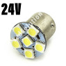 Світлодіодна автолампа P21W BA15s 24V 1156 6SMD 5050 50Lm БІЛИЙ