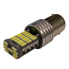 Світлодіодна автолампа P21/5W BAY15d 12V 1157 45SMD драйвер-обманка 600Lm БІЛИЙ