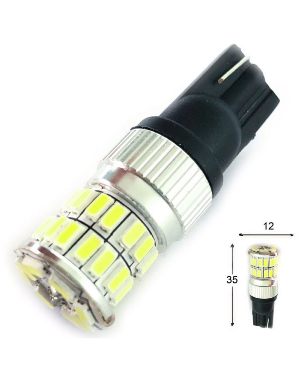 Автолампа LED T10 W5W 36SMD 3014 12V біла (габарит/номер/салон) Автолампа LED T10 W5W 36SMD 3014 12V біла (габарит/номер/салон)