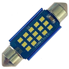 Автомобільна лампа підсвітки салону, номера  12V AC (C5W) 15SMD 2016 39мм емулятор БІЛИЙ