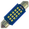 Автомобільна лампа підсвітки салону, номера  12V AC (C5W) 15SMD 2016 39мм емулятор БІЛИЙ