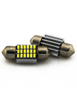 Автомобільна лампа підсвічування салону, номера 12V AC (C5W) 18SMD 3014 31мм обманка 180Lm БІЛИЙ
