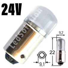 Автомобільна лампа підсвітки габаритів 24V T4W (BA9s) 2smd 2835 Philips матова ЗЕЛЕНИЙ