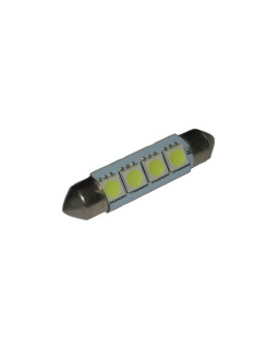 Автомобільна лампа підсвітки салону, номера 12V AC (C5W) 4SMD 5050 42мм 70Lm БІЛИЙ